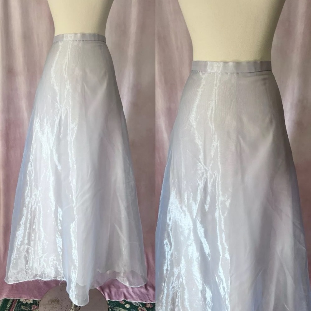 Y2K VINTAGE IRIDESCENT CHIFFON EVENING SKIRT